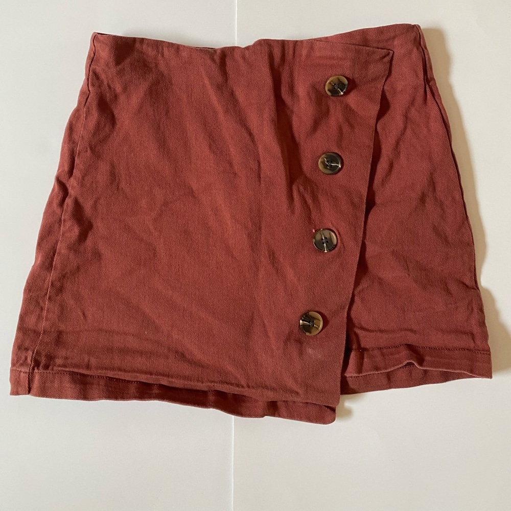Maroon Mini Skirt